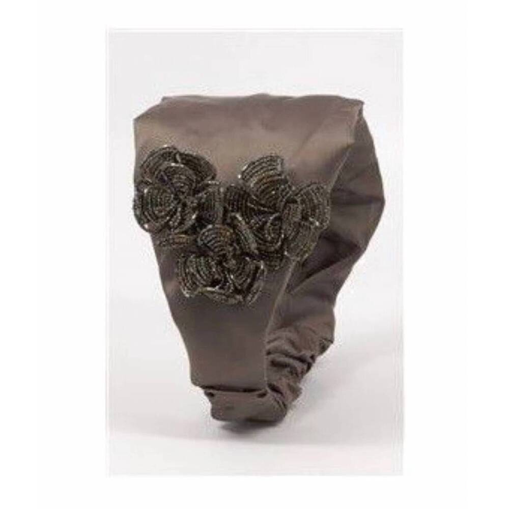 NEW FAIRE wide turban style headwrap in taupe